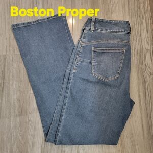 PALAZZO JEANS Boston Proper. Size 10. Wide leg. High rise.